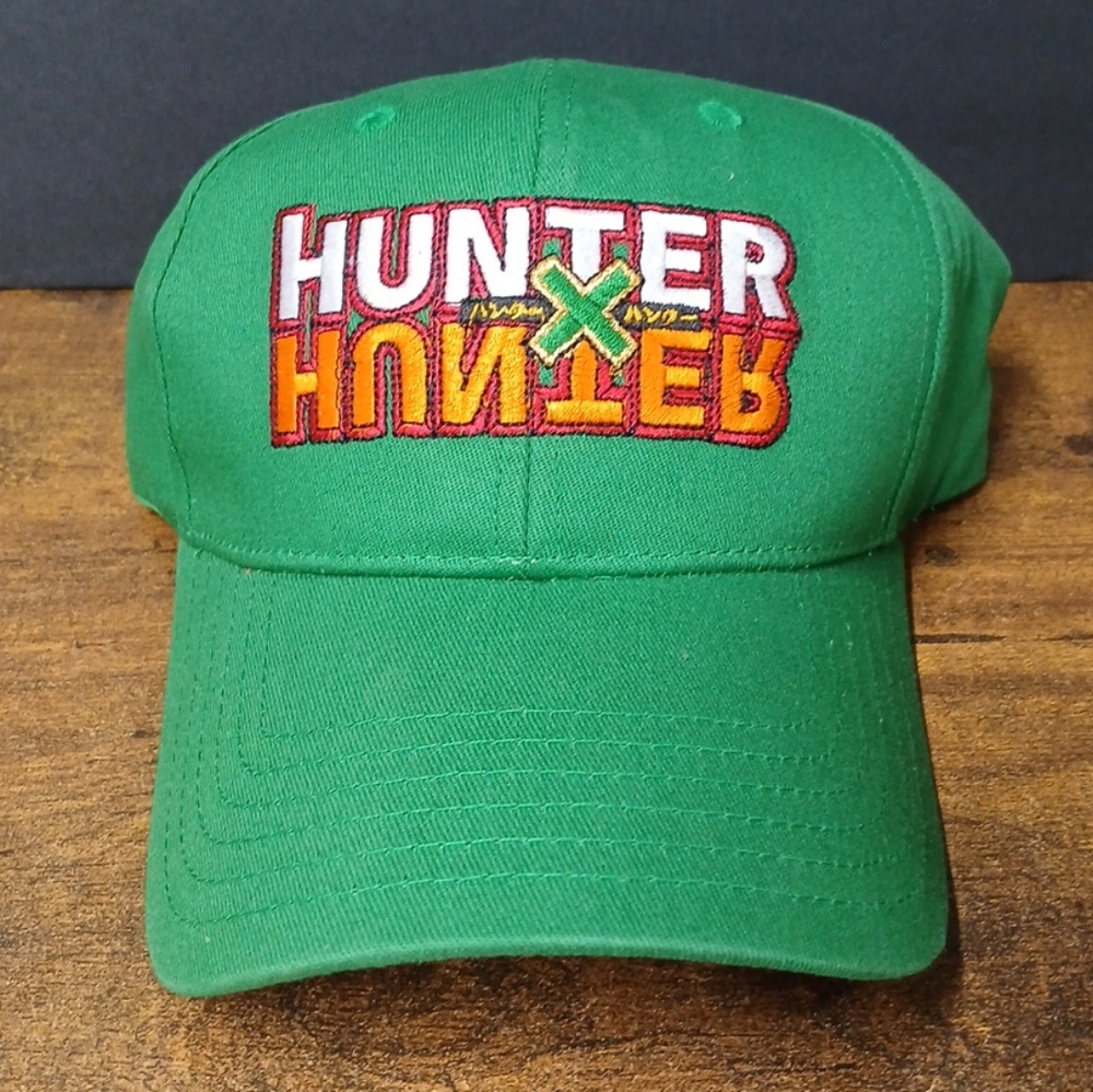 Hunter X Hunter White Orange Red on Green Hat Cap, Buckle Strapback, New w/ Tags